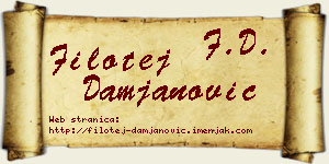Filotej Damjanović vizit kartica